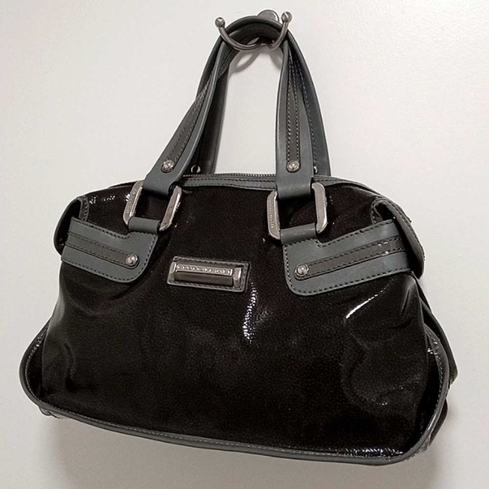 BRUNO MAGLI Grey Patent Handbag